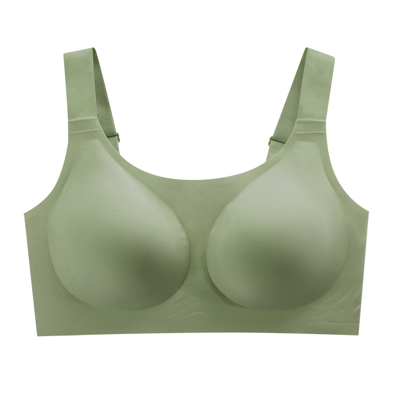 Seamless jelly gel bra wide straps no steel ring large cup size 012 (9)