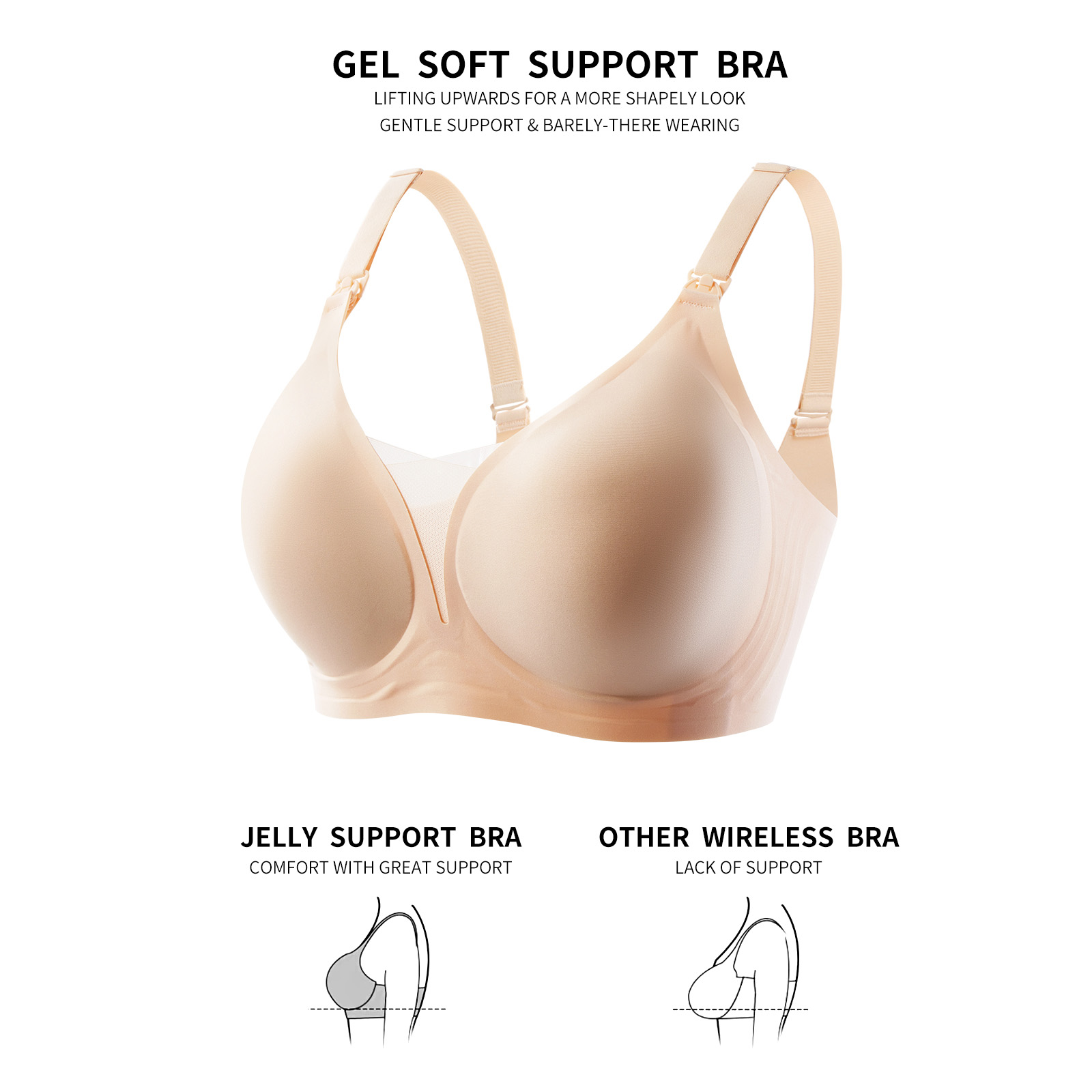 Nursing Bras for Breastfeeding Seamless Ultra Comfort Pregnant WS227 (8)
