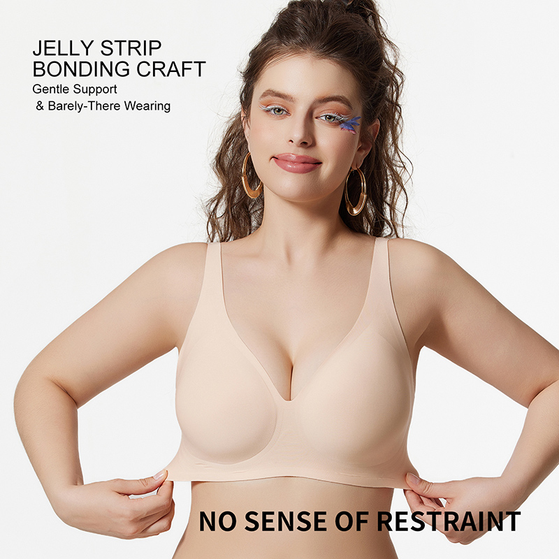 Seamless bra comfortable gathering no underwire fixed cup thin bra SV01 (5)