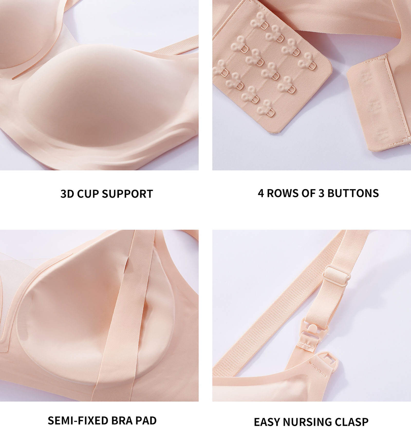 Nursing Bras for Breastfeeding Seamless Ultra Comfort Pregnant WS227 (9)
