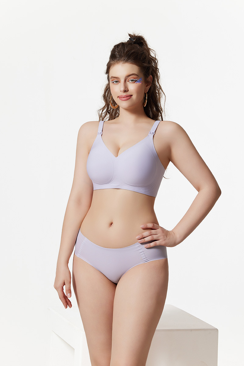 Seamless Nursing Bras for Breastfeeding Soft Wireless Sleep JC02 (10)