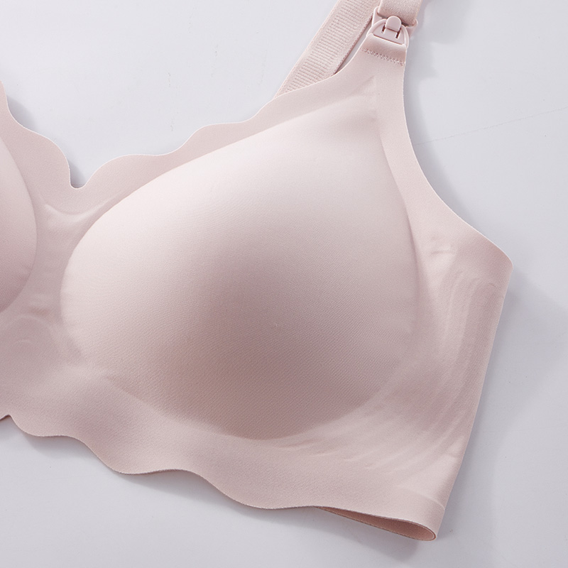 Breastfeeding bra seamless comfortable wavy pregnant bra no steel ring HB02 (8)