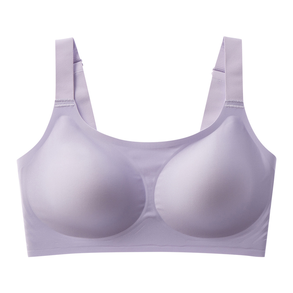 Seamless jelly gel bra wide straps no steel ring large cup size 012 (4)